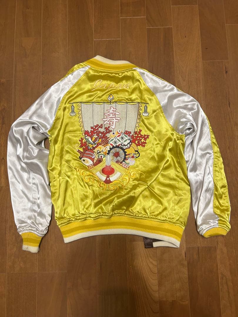 【QP】HOUSTON 鬼×宝船　リバーシブルスカジャン　/ ヒューストン