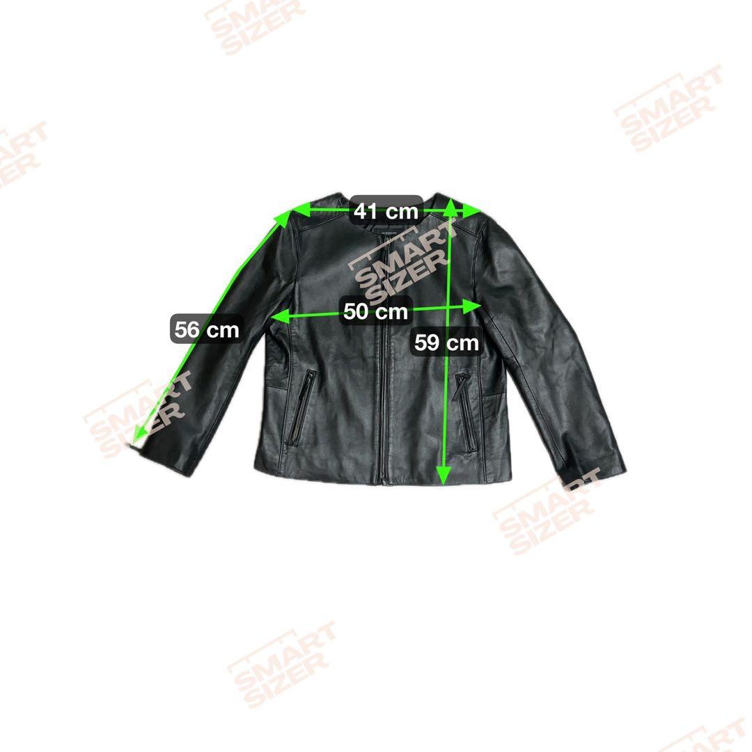 アンタイトル ラムレザー ノーカラー レザー ジャケット ブラック 42 羊革