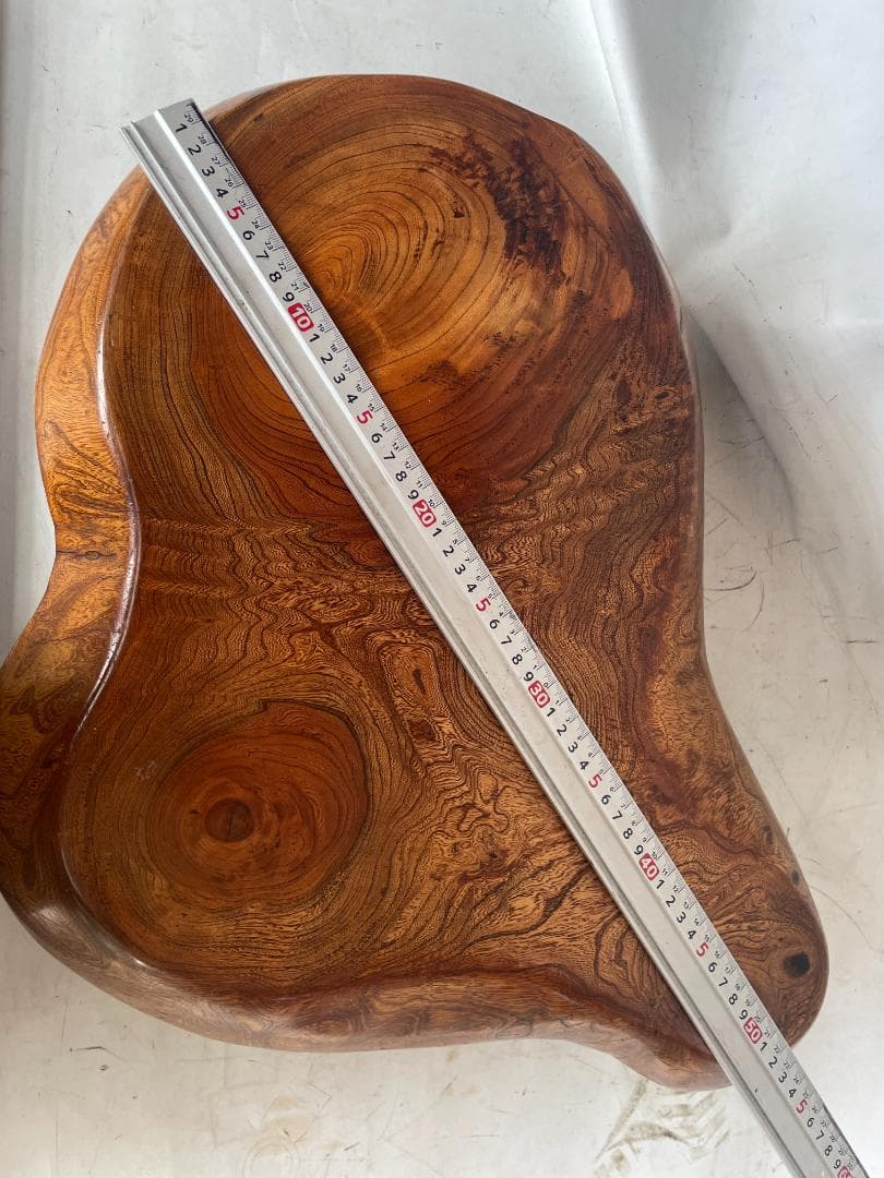 ちゃぶ台　猫足　木目　一枚板　アンティーク 　02c28