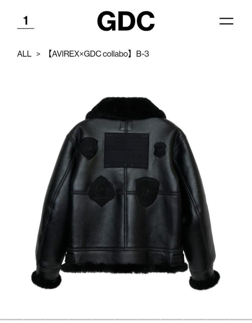 t*u様 GDC AVIREX B-3 サイズL（40） 新品未使用