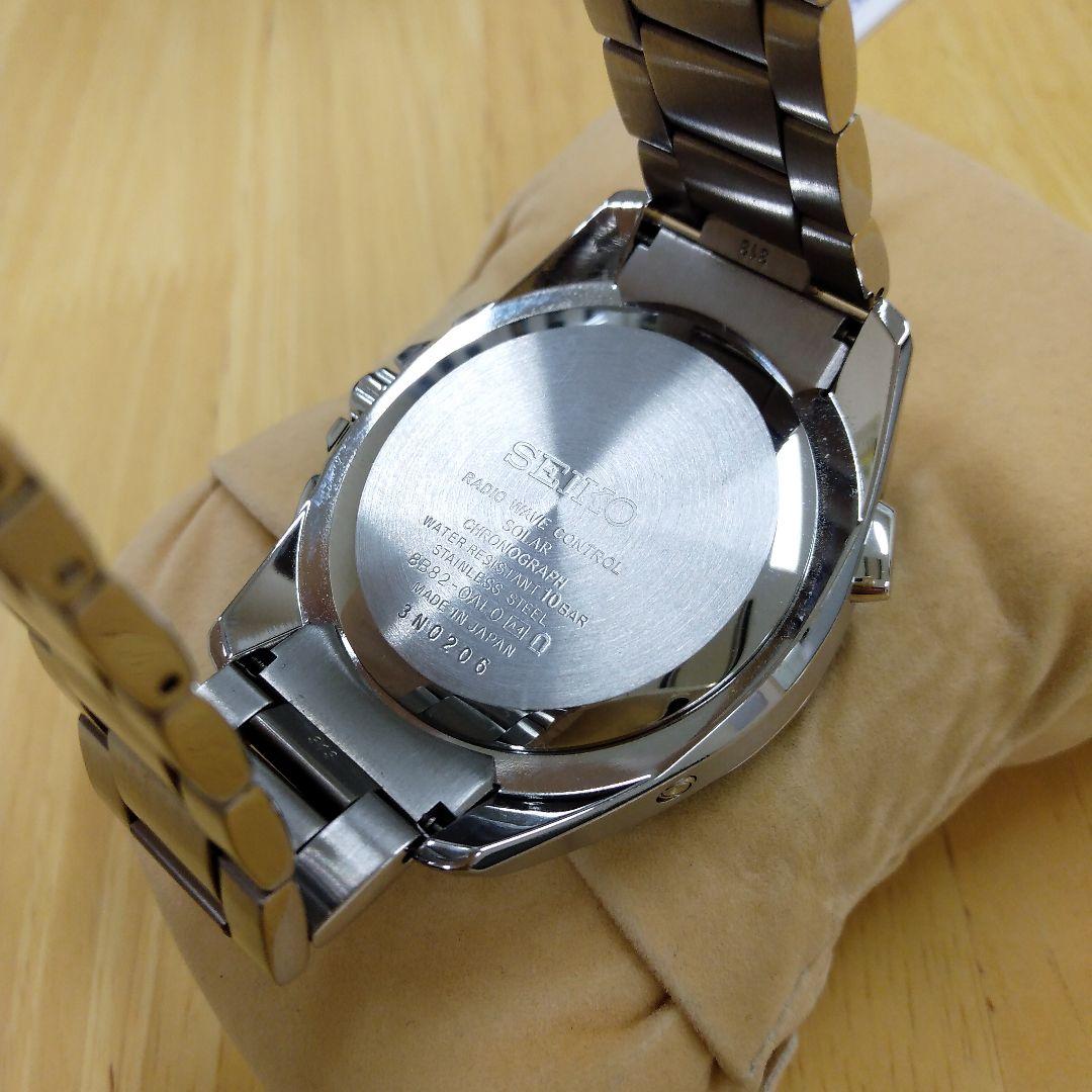 SEIKO ブライツ ソーラー ラジオウエーブ クロノグラフ ブラック 8B82