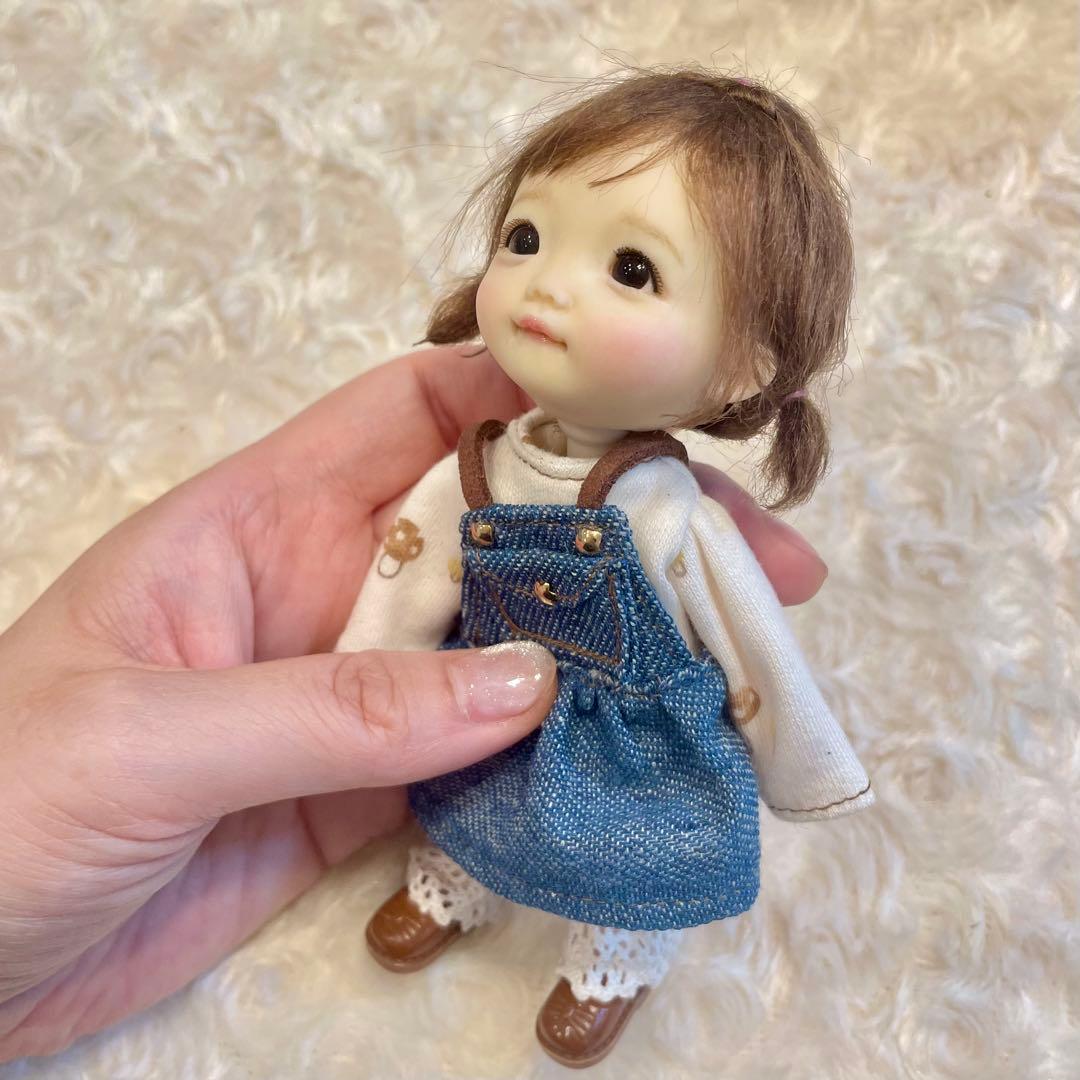 樹脂粘土ドール　もこもこクマフード　女の子