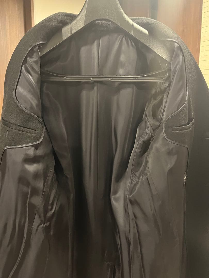 美品✨ ピエールバルマン カシミヤ100% チェスターコート ロング 黒 M