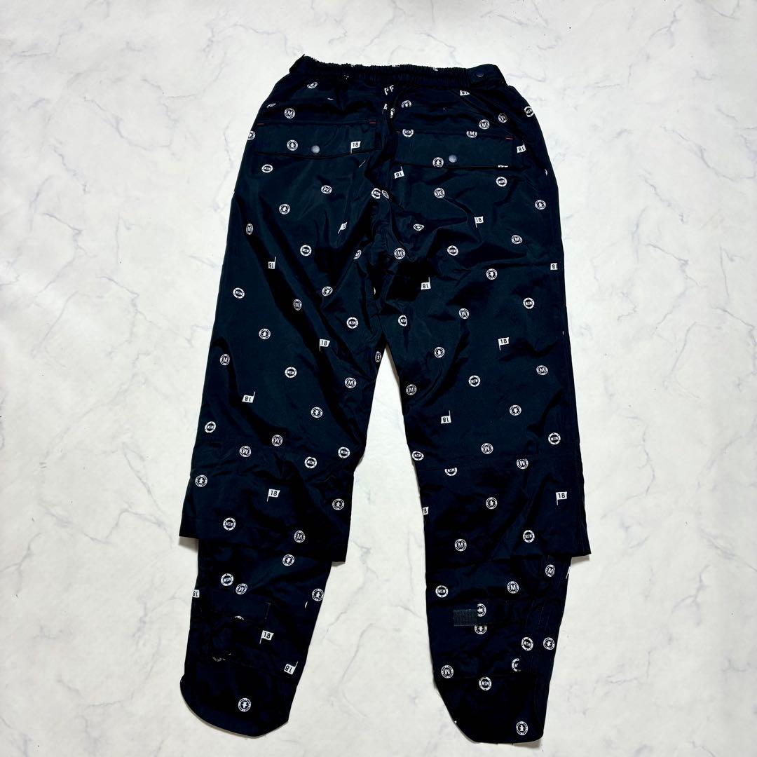 4way✨マンシングウェア レインスーツ ゴルフ セットアップ 総柄 紺色 XL