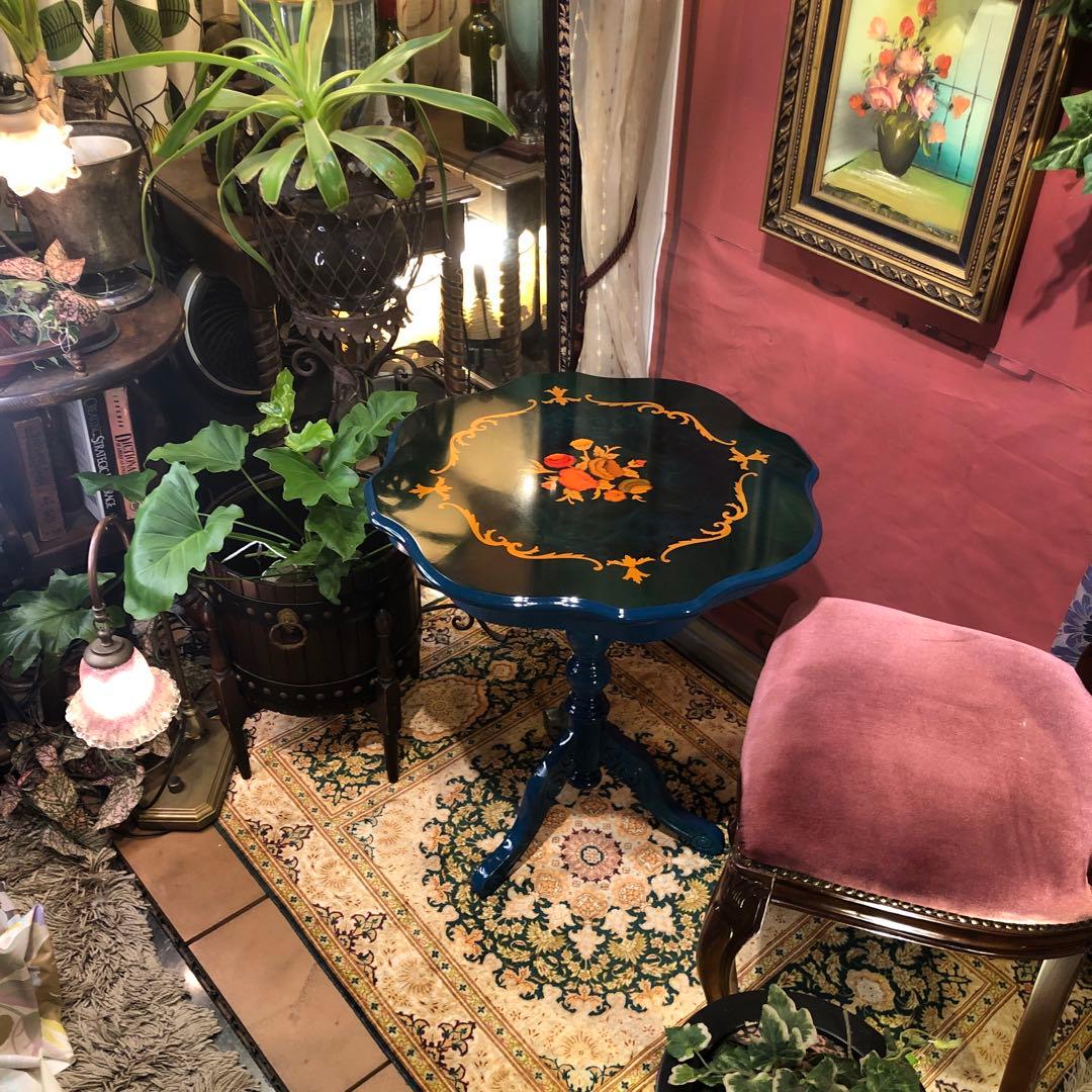 Sale ヴィンテージ イタリアン象嵌　コンパクト　サイドテーブル