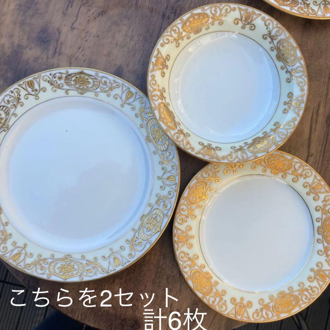 ■100年前に発表のオールドノリタケ　スープ、サラダ、ディナー皿2セット豪華6枚