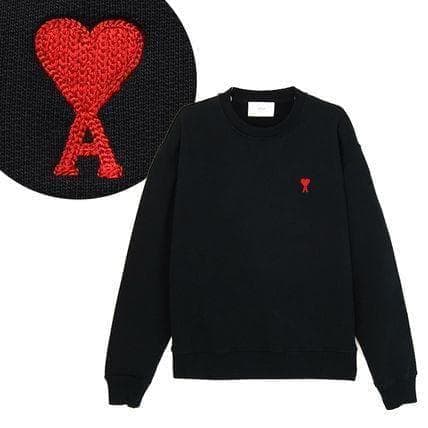 【新品タグ付き】ami paris ブラック スウェット トレーナー Lサイズ