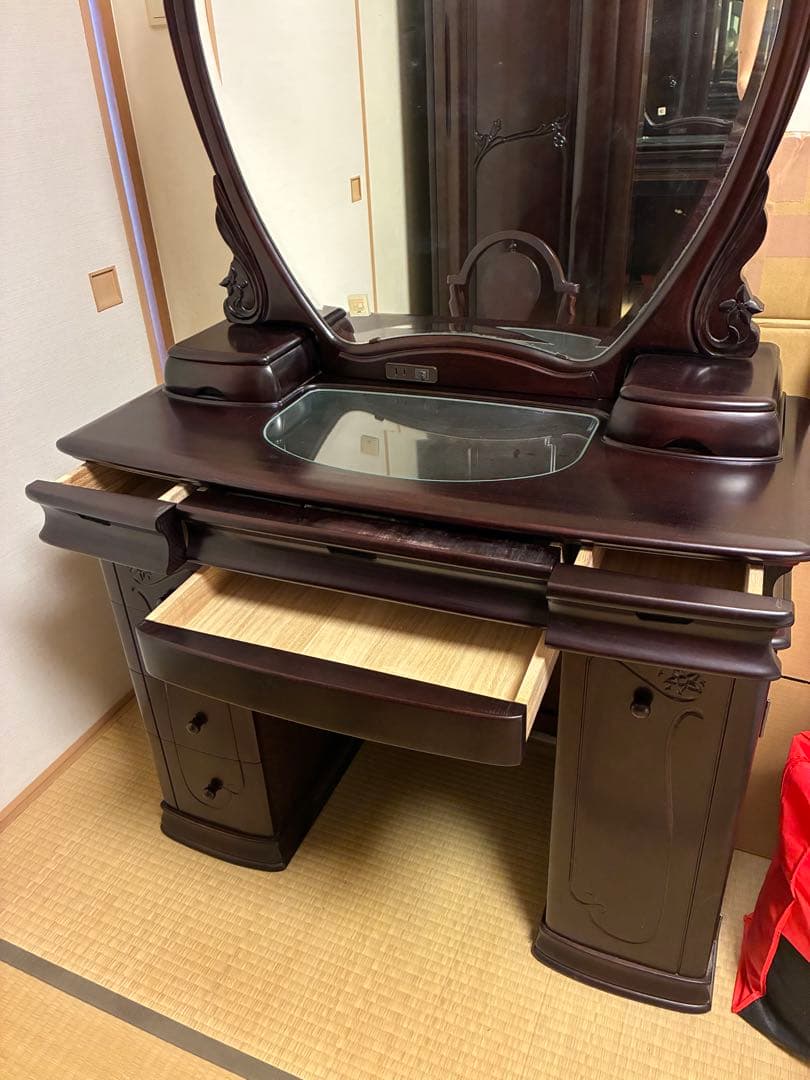 鏡台　ドレッサー　婚礼家具　嫁入り道具　昭和レトロ　鏡台1