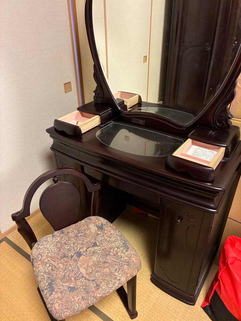 鏡台　ドレッサー　婚礼家具　嫁入り道具　昭和レトロ　鏡台1