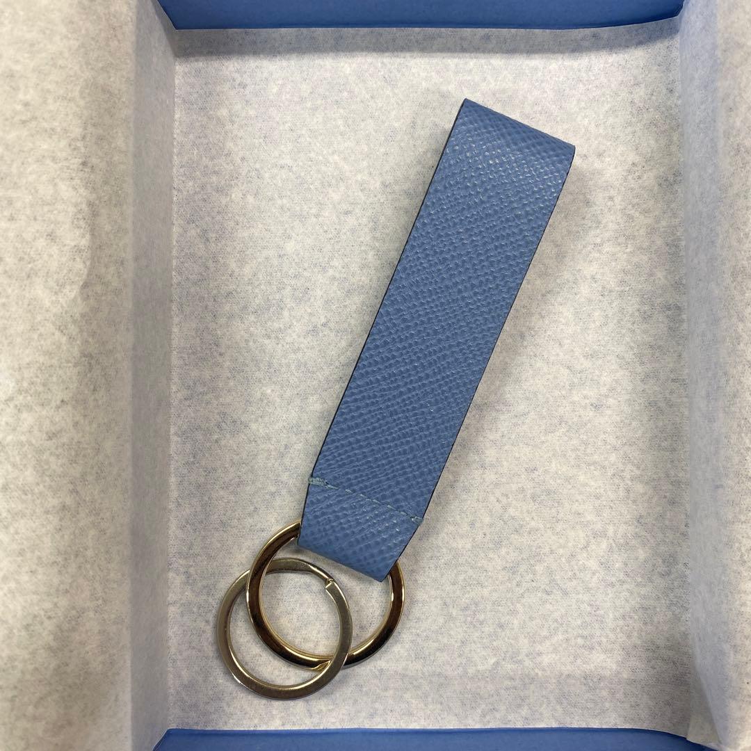 美品 SMYTHSON ナイルブルー キーホルダー スマイソン