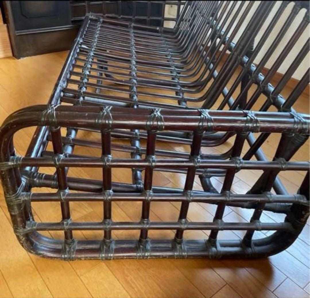 【ときや様】ヴィンテージラタン ヤマカワラタン 山川ラタン 籐 ラタンソファ