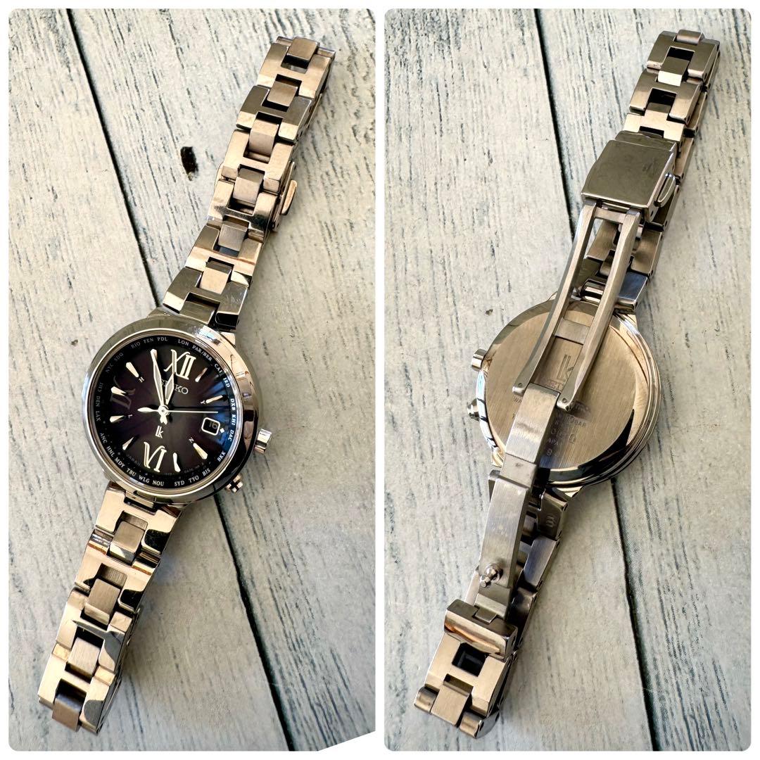 【希少】SEIKO ルキア 腕時計 1B25-0AL0 電波ソーラー 黒