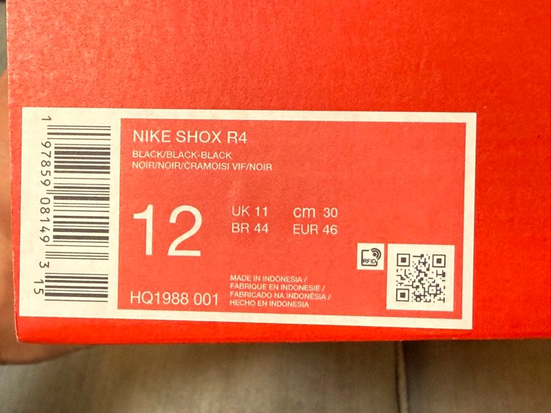 【極美品】Nike Shox R4 \"Black/Bright Crimson\"