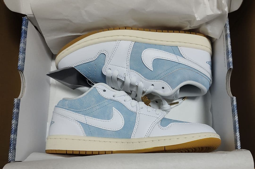 NIKE AIR JORDAN 1 LOW SE デニム ウォーンブルー24