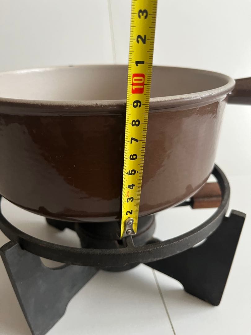 希少　廃盤　クーザンス フォンデュポットセット　22cm チョコレート色