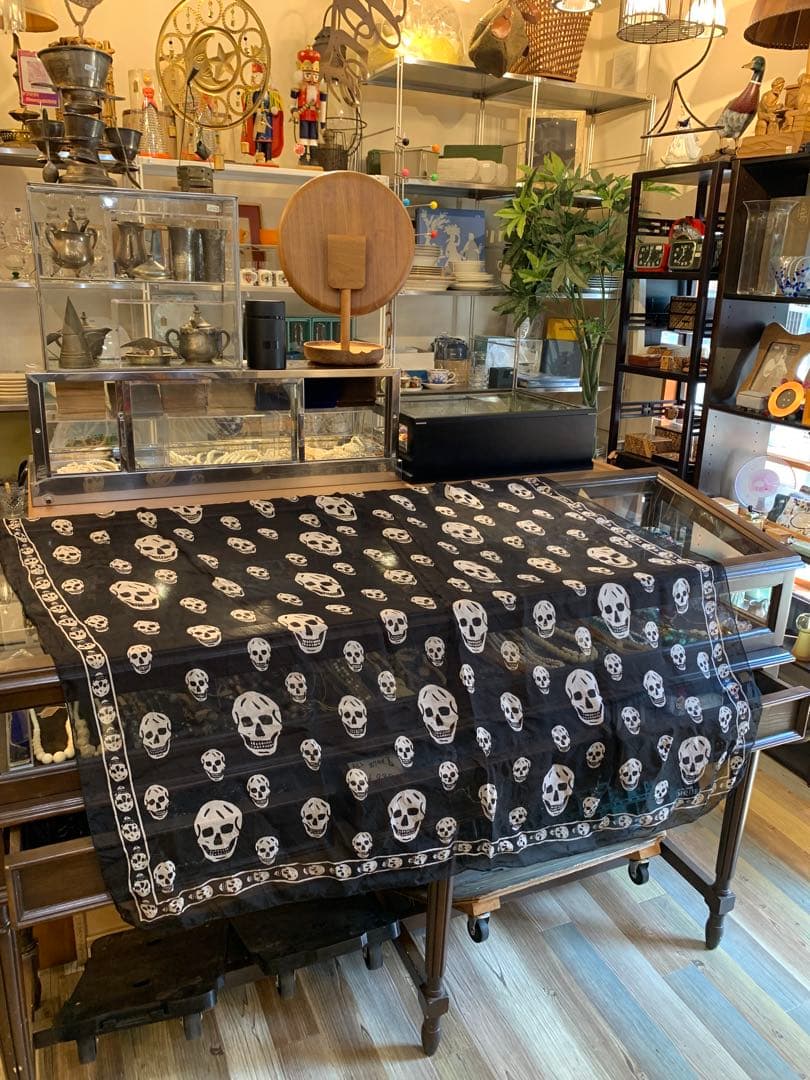 G0825-38★ALEXANDER McQUEEN スカルバンダナ