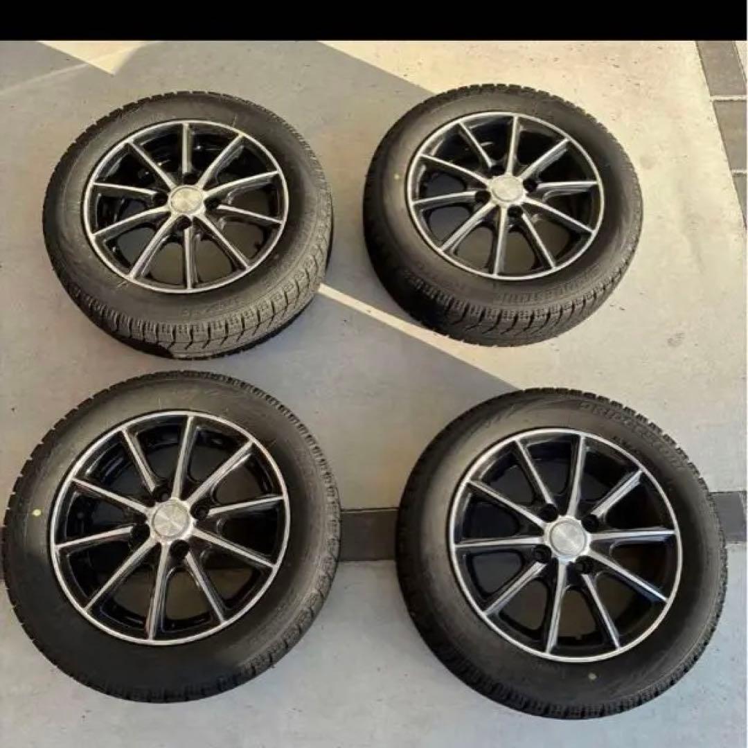 【ヒロエ】ブリヂストン スタッドレスタイヤ 14インチ ホイールセット