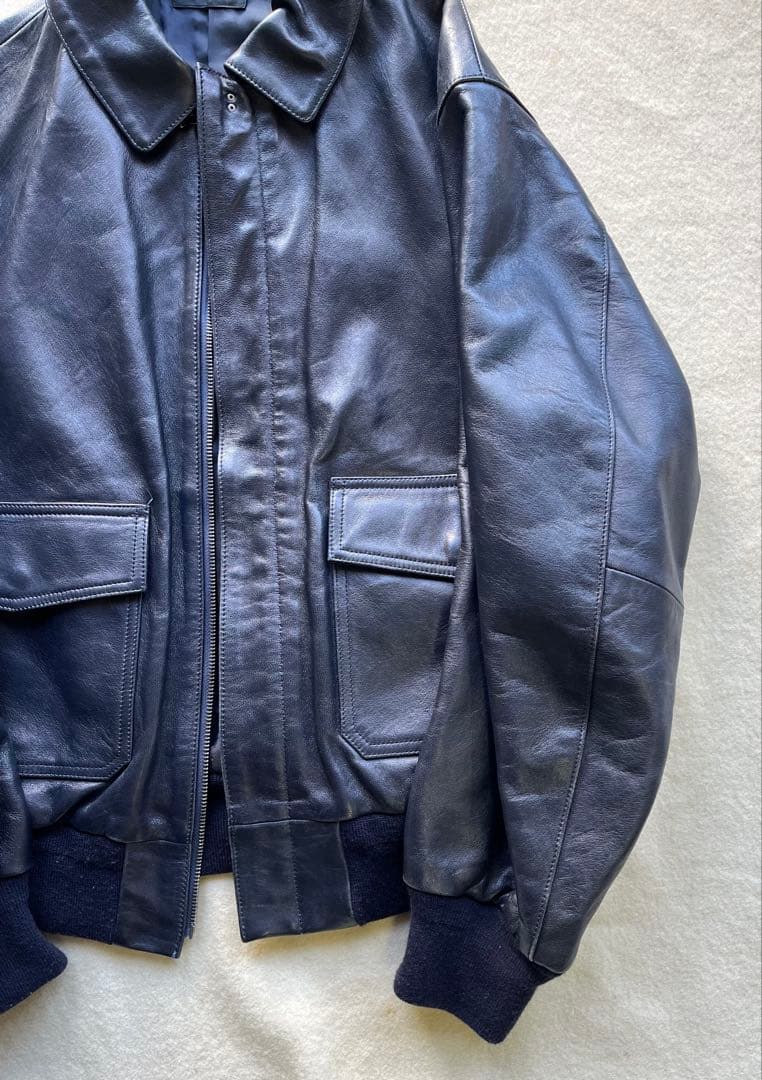 LOEFF ラムレザー フライトジャケットsize1 A-2 フライトジャケット