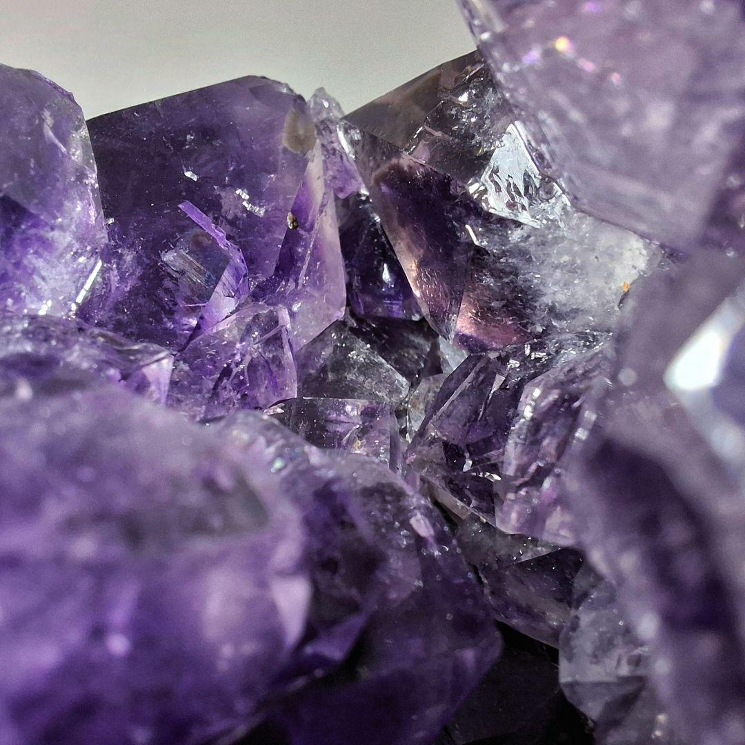 アメジスト クラスター 笑口 スフィア　台座付き