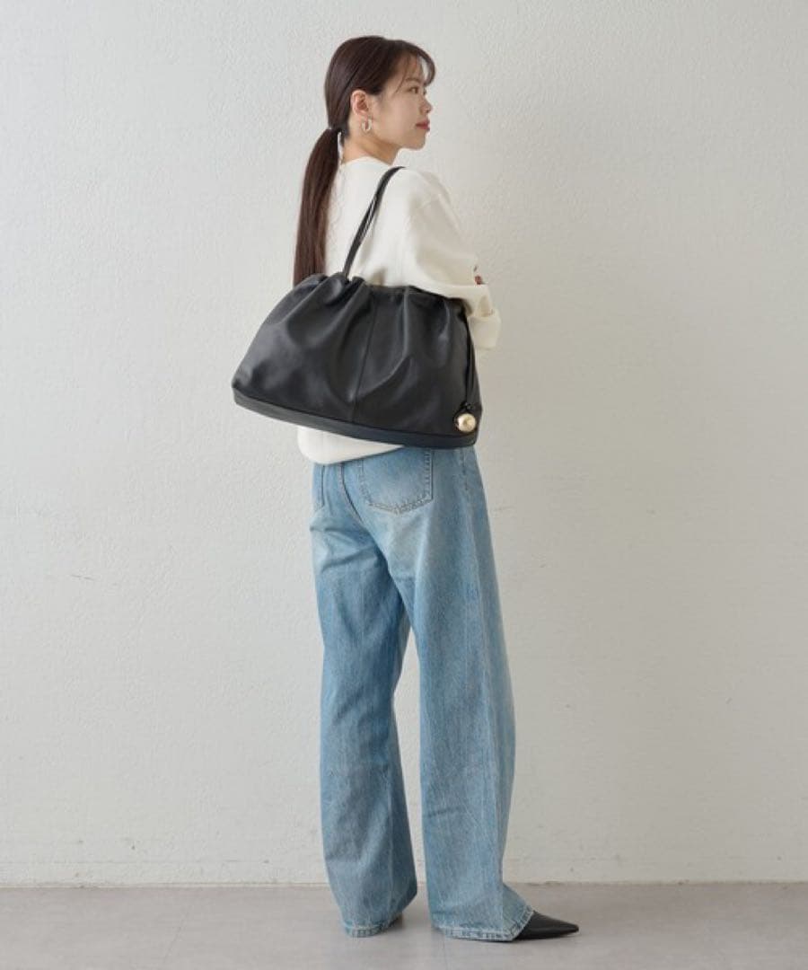 新品ラシット BEARDSLEYコラボA4入るソフトレザー ギャザートートバッグ