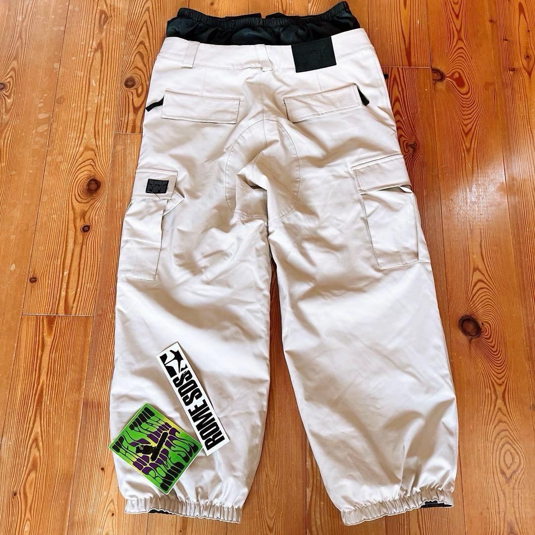 ROME SDS ローム スノーボードウエア ワイドバギーパンツ アイボリーS