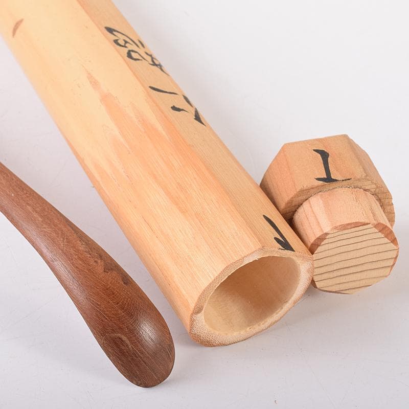 茶道具　梅茶杓　銘「仁怒」　表千家宗左（而妙斎）書付　共筒共箱　M　R7971