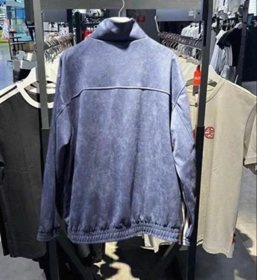 XL海外限定adidas originals スエード トラックジャケット　紺