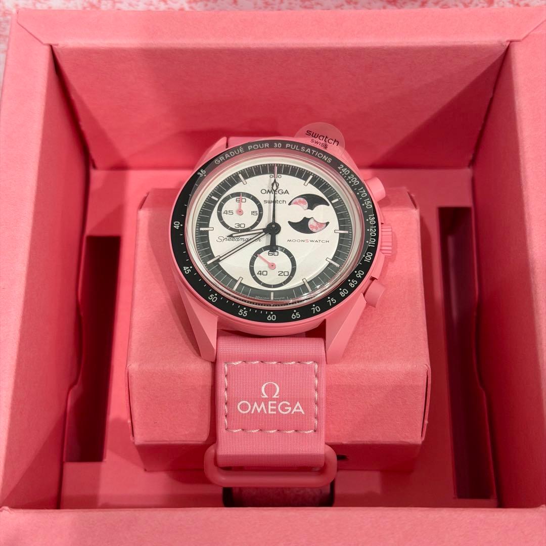 『新品未使用』Swatch ×OMEGA ピンクムーンスウォッチSO33P700