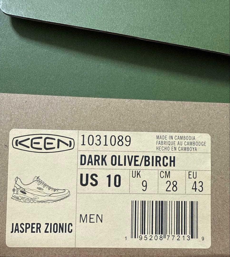 Keen ジャスパー ザイオニック zionicトレッキング 28cm オリーブ