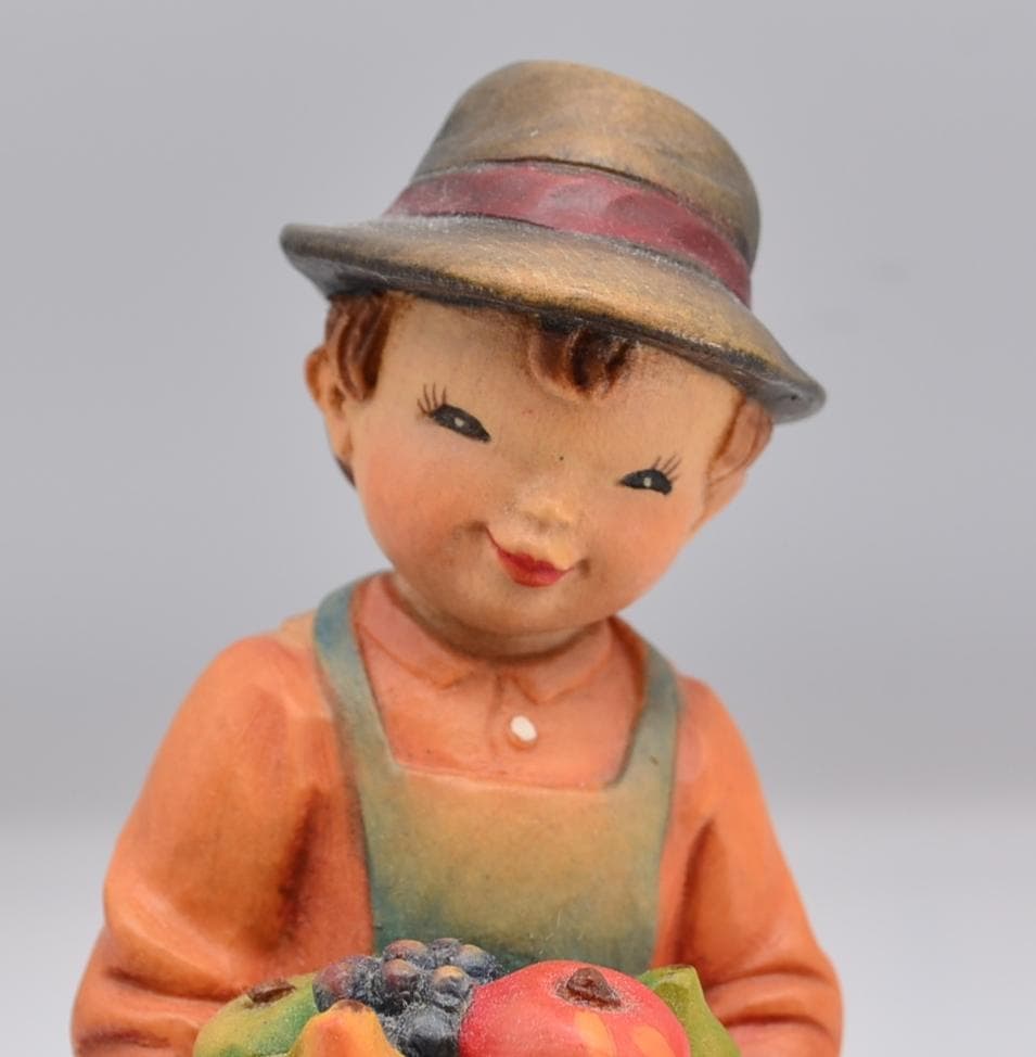 収穫　アンリ　ANRI　フェランディス　木彫り人形　イタリア　16ｃｍ　限定品