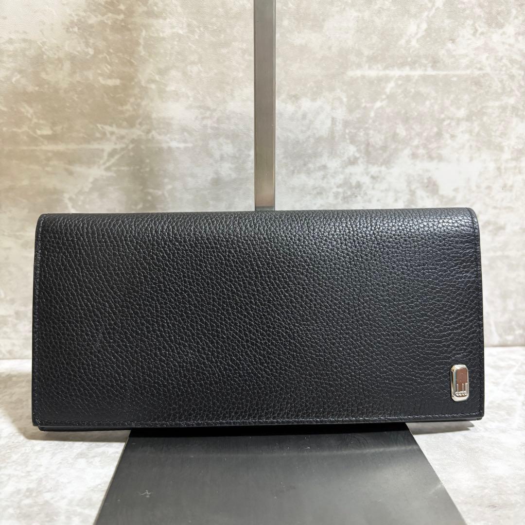 H297 美品✨Dunhill ダンヒル　長財布　レザー　ブラック　箱付き