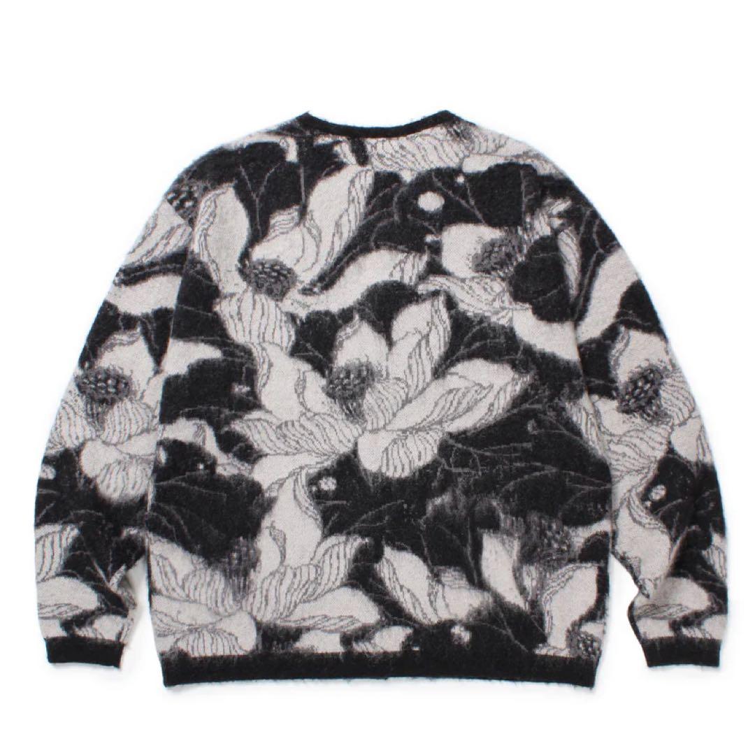 浮蓮華 JACQUARD MOHAIR KNIT CARDIGAN