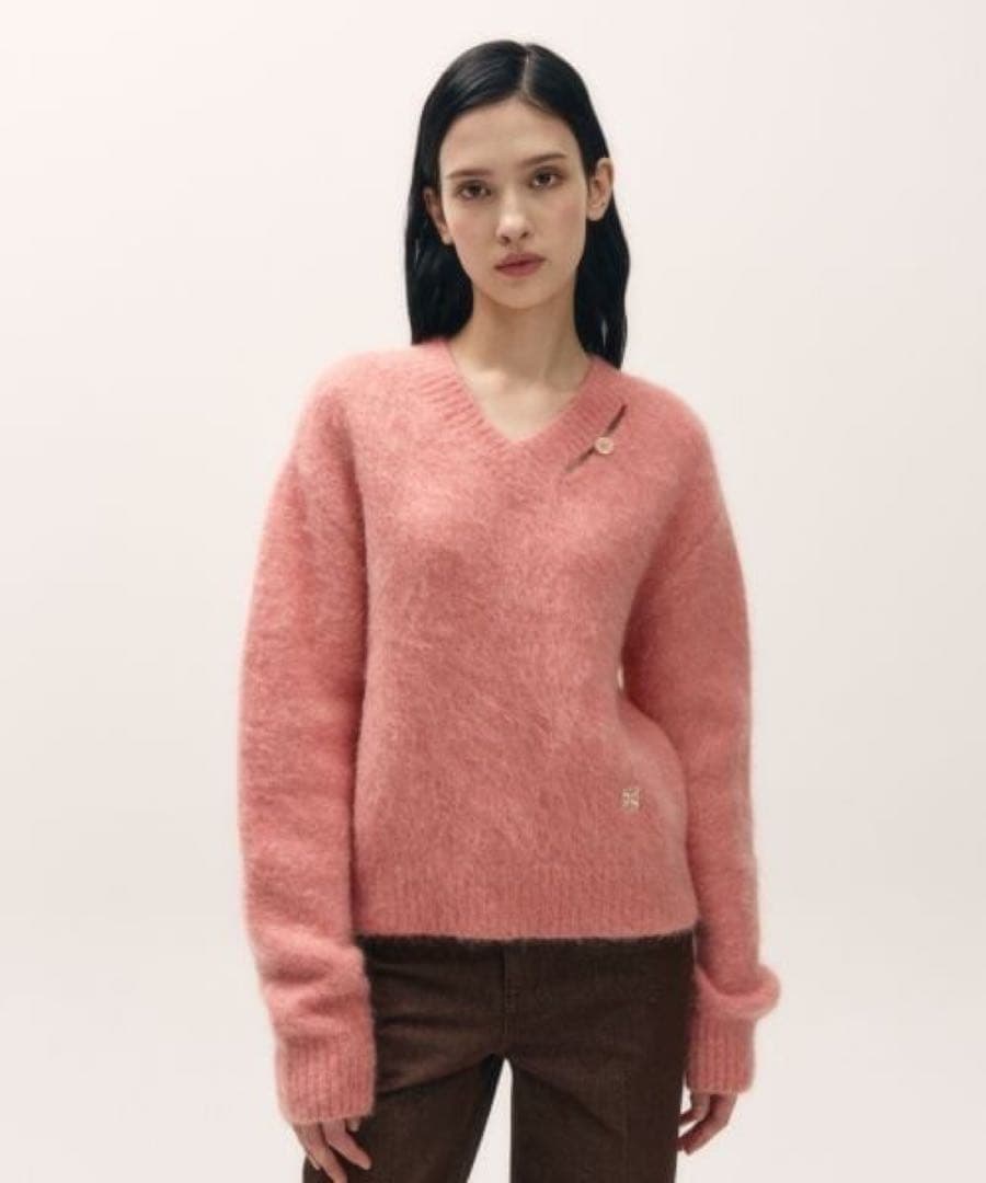 SATURウォンビン 着用 Mohair Pullover Knit Pink