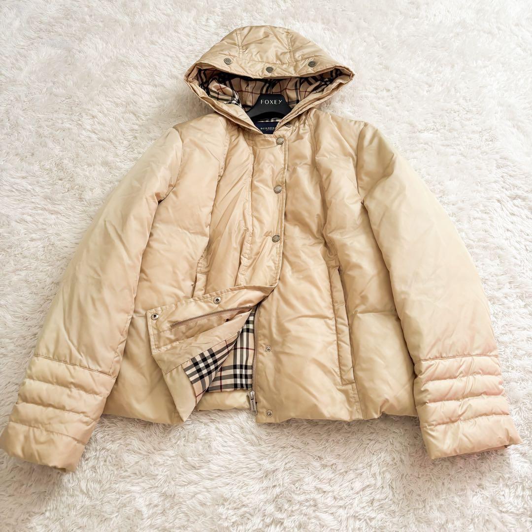 美品✨バーバリーロンドン　ダウンジャケット　大きいサイズ46 ノバチェック