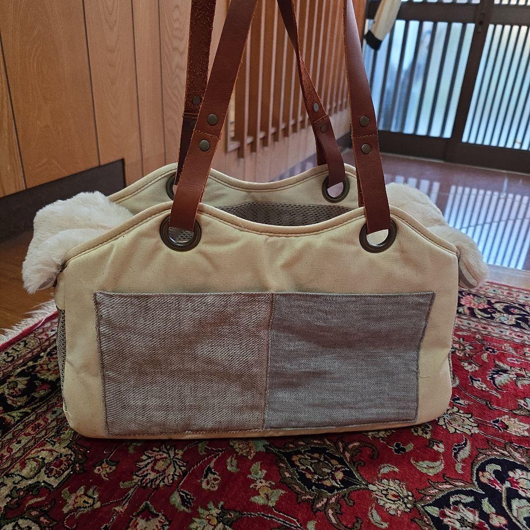 ✨希少✨LA発Louisdog高級ペットキャリーバッグ ファー取り外し可軽量通気