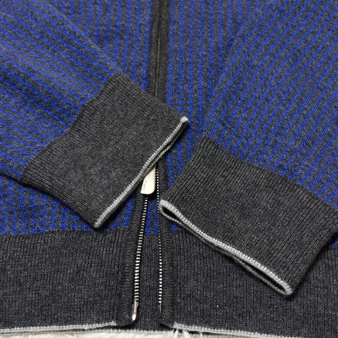美品 malo カシミヤ100 ドライバーズ ニット カーディガン ジップ XL
