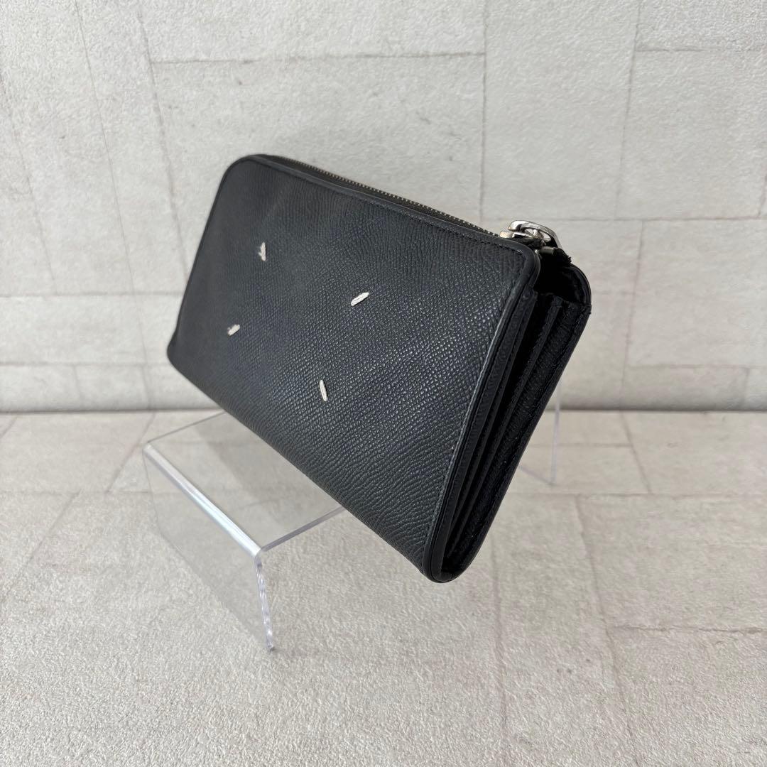 人気！メゾンマルジェラ☆　フォーステッチ　L字ファスナー　長財布　１２カード