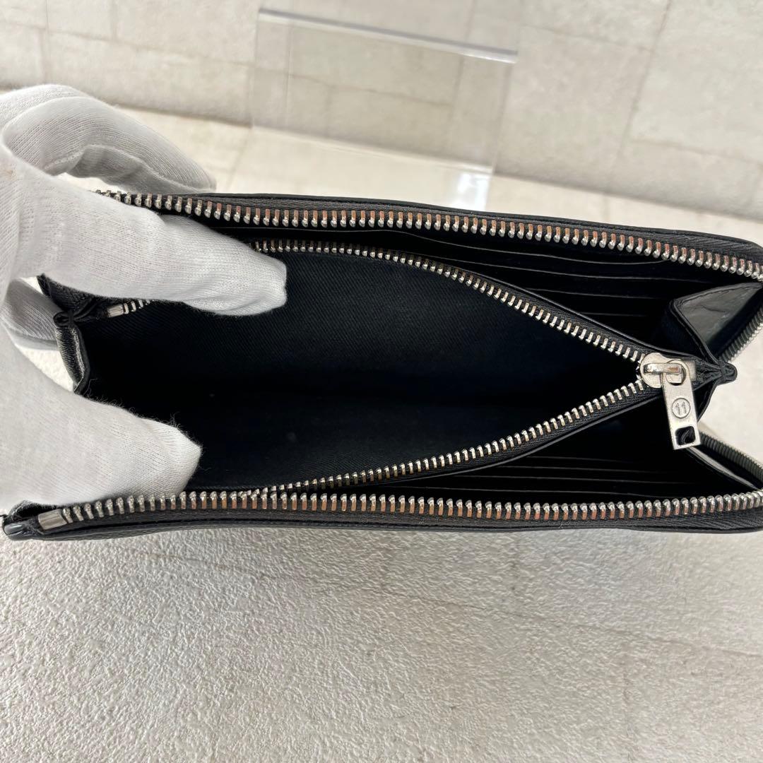 人気！メゾンマルジェラ☆　フォーステッチ　L字ファスナー　長財布　１２カード