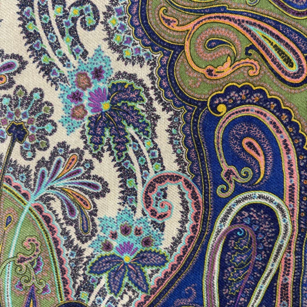 【新品箱付き】ETRO エトロ ペイズリー柄 ストール スカーフ シルク混