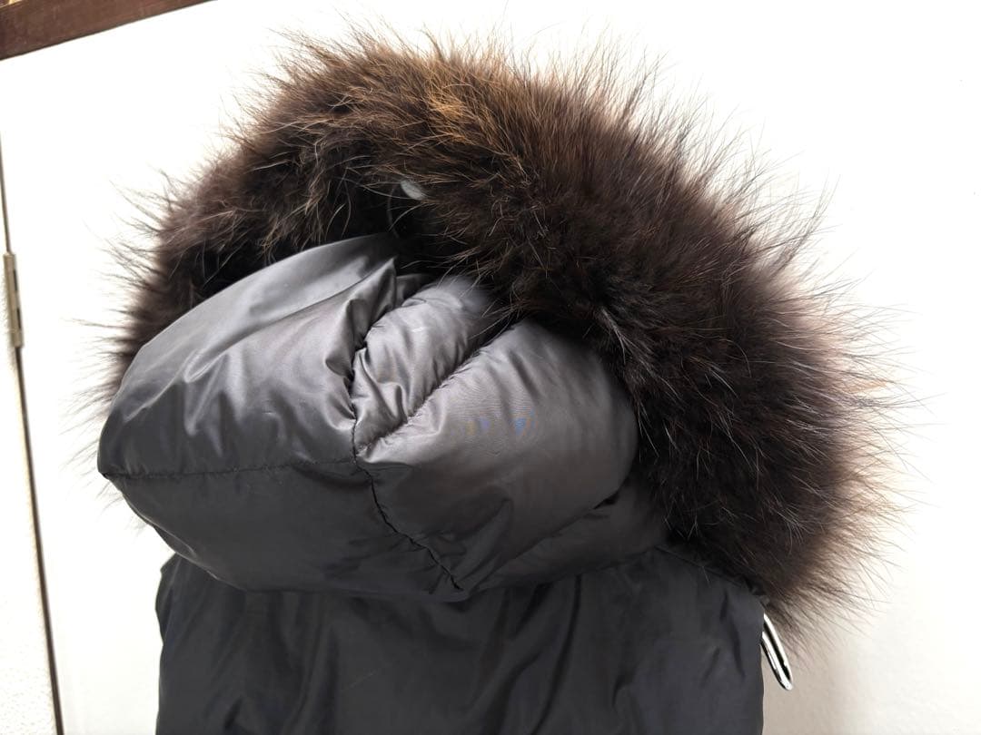 ナノユニバース　西川ダウン　ダウンベスト　2way ファー着脱可　サイズ38 黒