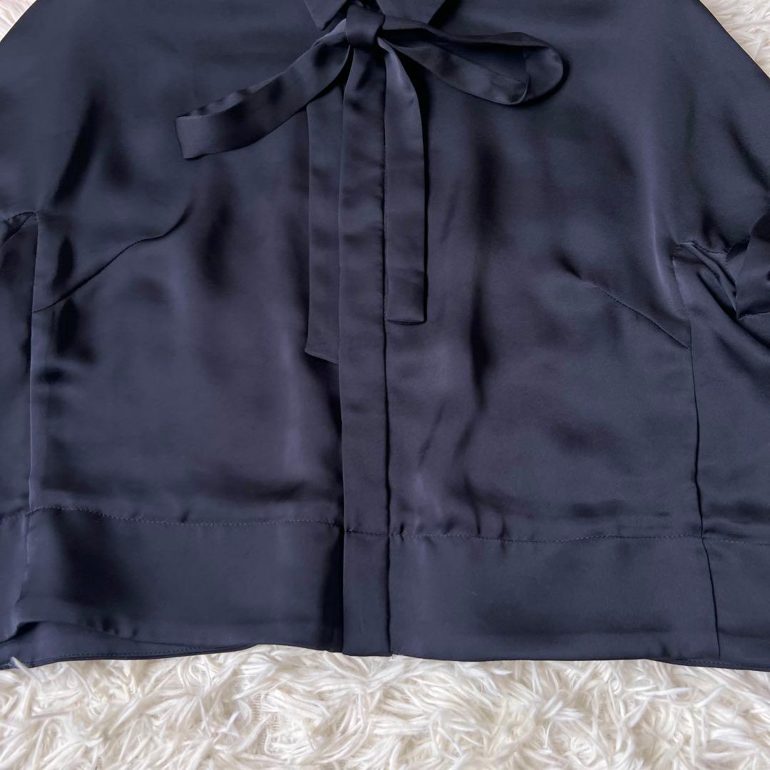 SHE Tokyo シートーキョー ボウタイ リボン ブラウス ネイビー