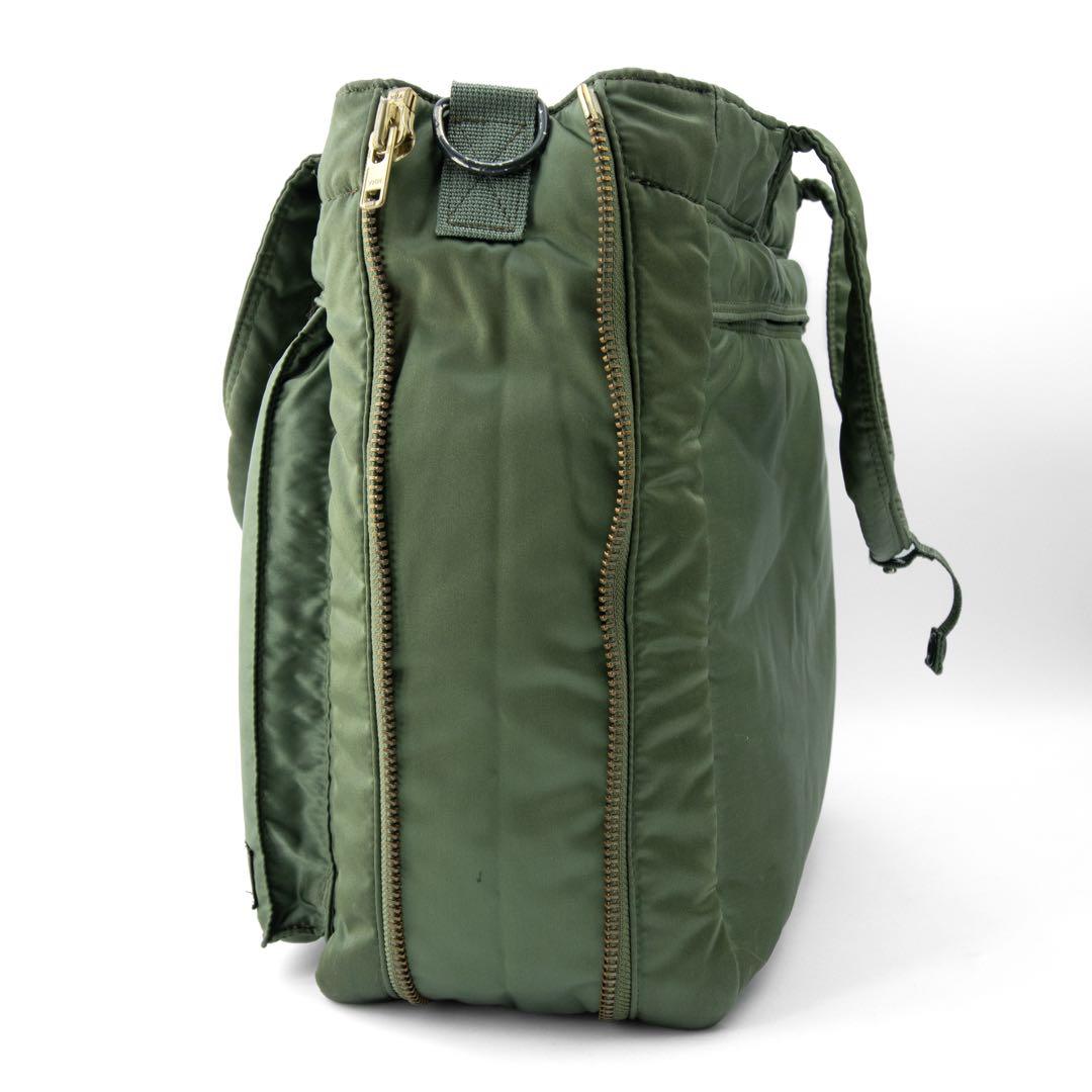 A122【ポーター／タンカー】トートバッグ　ビジネス　エキスパンダブル　グリーン