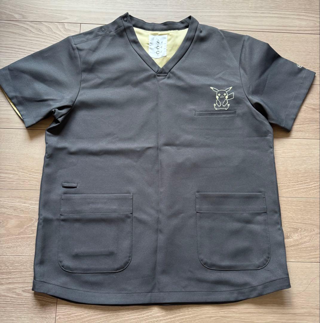 ポケモン スクラブ クラシコ ピカチュウ刺繍 M
