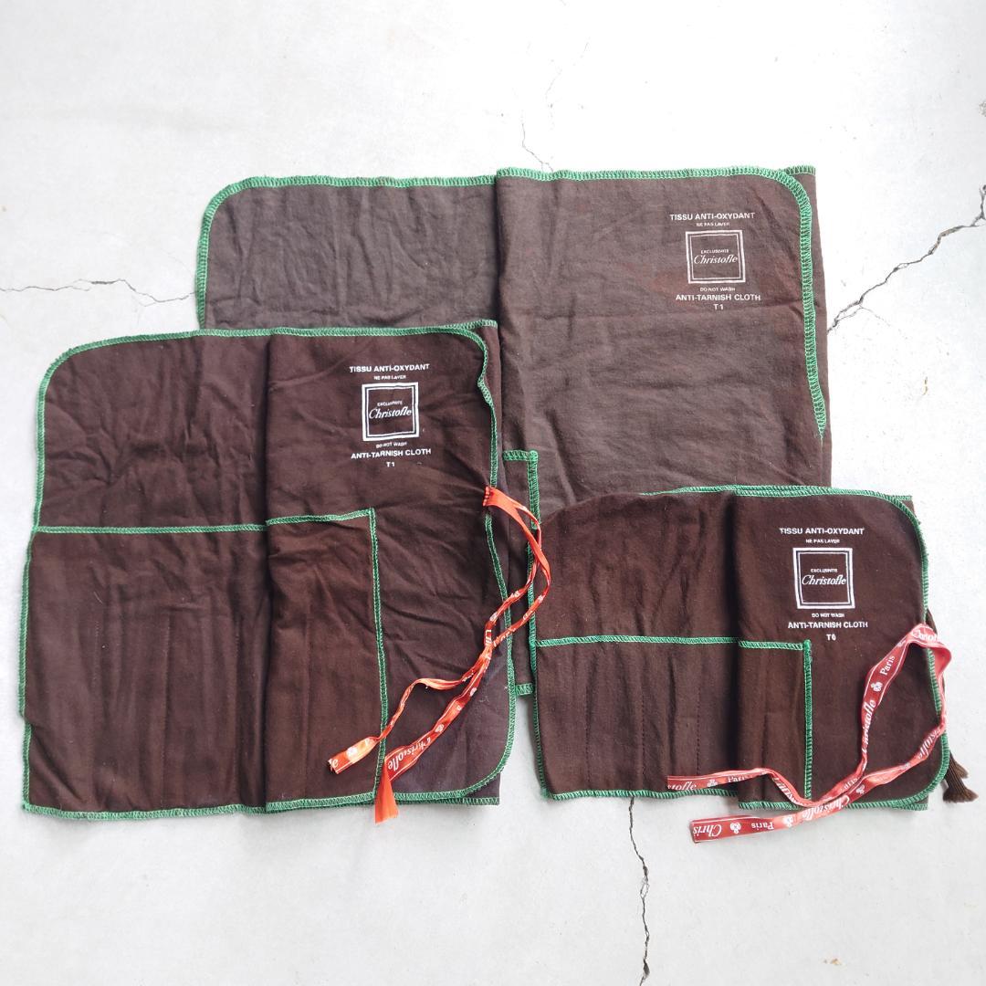 希少 クリストフル 変色防止用布袋 3点