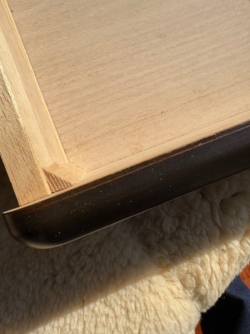 フランスベッド　ブラウン木製サイドテーブル 引き出し　アンティーク　モダン