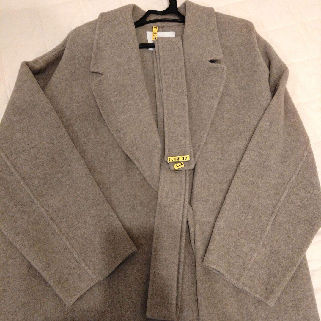 アーバンリサーチドアーズ ウールロングチェスターコート　ベージュ　グレージュ