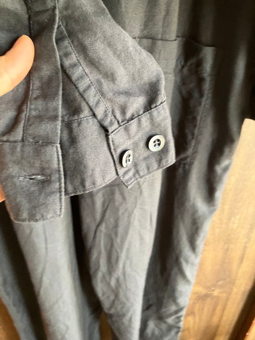 HTS コットンリネン　オーバーオール