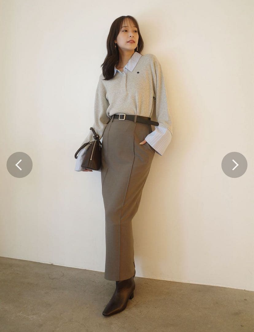 POLO BCSコラボ シャツカラーカフスニットプルオーバー ラグナムーン