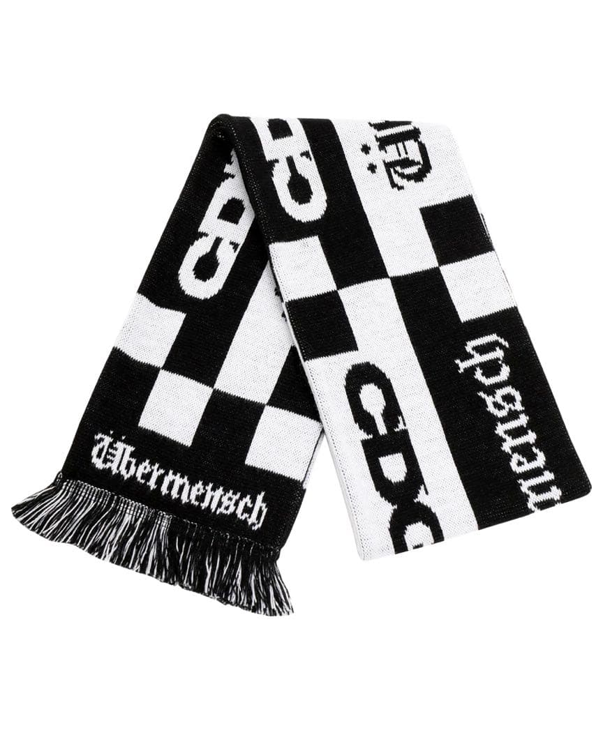 小物 CDG GDRAGON CHECKERED STOLE BLACK