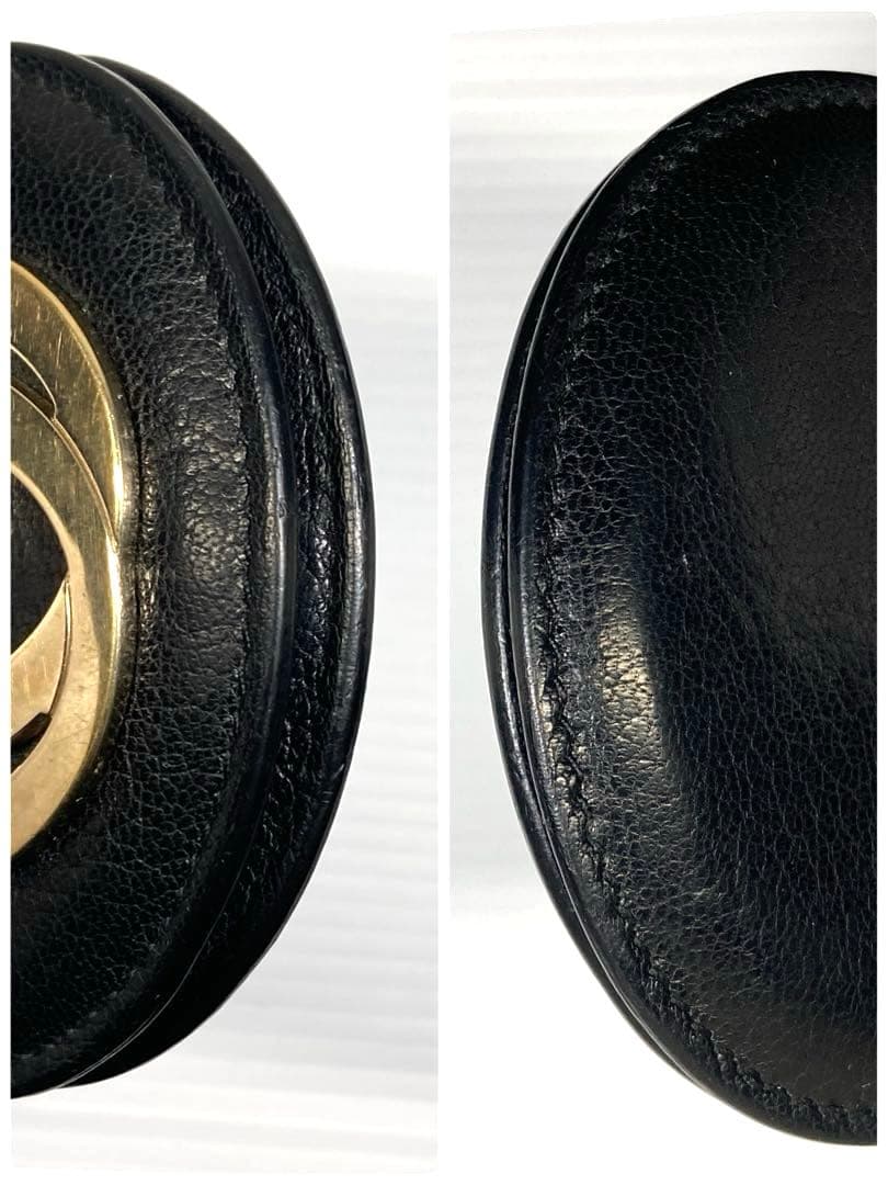 良品　グッチ　インターロッキング　レザー　馬蹄型　ケース　小銭入れ